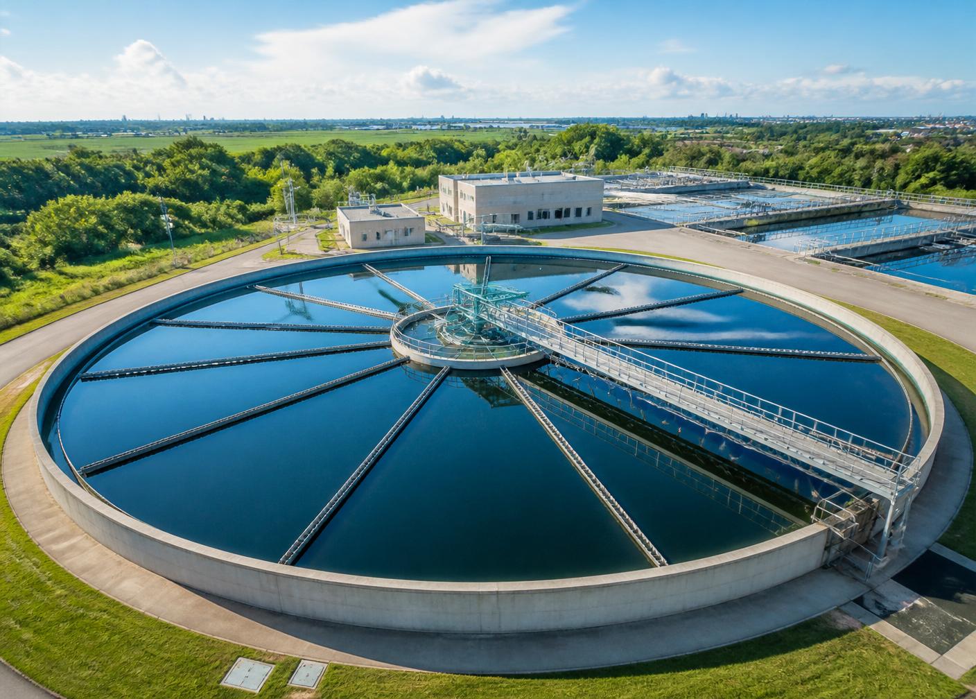 Estação de tratamento de água — decantador circular